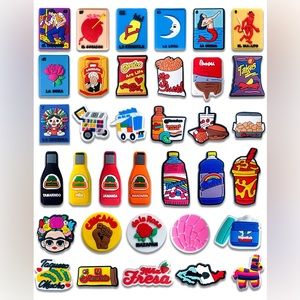 35PCS Mexican Inspired Shoe Charms for Croc Clog Shoes